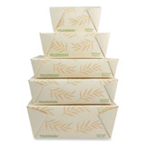 WORLD CENTRIC TONT2 No Tree Folded Takeout Containers, 50 oz, 6.2 x 8.5 x 1.85, Natural, Sugarcane, 200/Carton