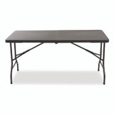 ICEBERG ENTERPRISES 65457 IndestrucTable Classic Bi-Folding Table, Rectangular, 60" x 30" x 29", Charcoal
