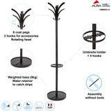 Alba, Inc Alba PMBRION Alba Coat Stand