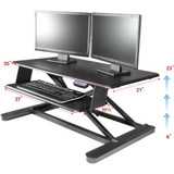 Kantek, Inc Kantek STS965 Kantek Electric Sit to Stand Workstation