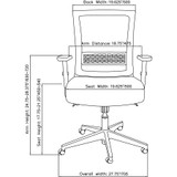 Lorell 42176 Lorell Mid-back Mesh Chair