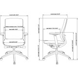 Lorell 42172 Lorell Premium Mid-Back Chair with Adjustable Arms