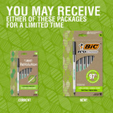 BIC GSME10BK BIC Ecolutions Round Stic Ball Point Pen