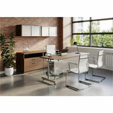 Lorell 16231 Lorell Relevance Series 2-Drawer File Cabinet Credenza w/Open Shelf