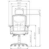 Lorell 60324 Lorell ErgoMesh Series Mesh High-Back Office Chair