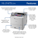 Brother Industries, Ltd Brother HLL9470CDN Brother Workhorse HL-L9470CDN Enterprise Color Laser Printer with Fast Printing, Large Paper Capacity, and Advanced Security Features