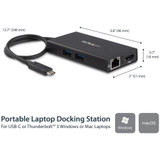 StarTech.com DKT30CHPD StarTech.com USB-C Multiport Adapter - USB-C Travel Dock w/ 4K HDMI - 60W PD Pass-Through, GbE, 2x USB-A - Mini USB Type-C Docking Station