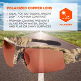 Tenacious Holdings, Inc Skullerz 52321 Skullerz Dagr PZ Copper Safety Glasses