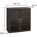 Safco Products Safco AGDCLDC Safco Aberdeen Series Glass Display Cabinet Safco Products Safco AGDCLDC Safco Aberdeen Series Glass Display Cabinet