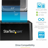 StarTech.com SDOCK2U313R StarTech.com Standalone Hard Drive Duplicator, External Dual Bay HDD/SSD Cloner/Copier, USB 3.1 to SATA Drive Docking Station, Disk Cloner