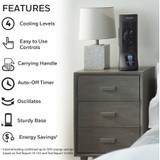 Kaz, Inc Honeywell HTF210B Honeywell QuietSet Slim Mini Tower Fan Kaz, Inc Honeywell HTF210B Honeywell QuietSet Slim Mini Tower Fan