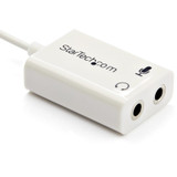 StarTech.com MUYHSMFFADW StarTech.com 3.5mm 4 Position to 2x 3 Position 3.5mm Headset Splitter Adapter M/F - White StarTech.com MUYHSMFFADW StarTech.com 3.5mm 4 Position to 2x 3 Position 3.5mm Headset Splitter Adapter M/F - White