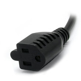 StarTech.com PAC100 StarTech.com 1ft (0.3m) Power Extension Cord, IEC C14 to NEMA 5-15R, 10A 125V, 18AWG, Black, Outlet Extension Cable for Power Supplies