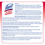 Reckitt Benckiser plc Professional Lysol 74389CT Professional Lysol No Rinse Sanitizer