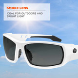 Tenacious Holdings, Inc Skullerz 50230 Skullerz Odin Smoke Lens Safety Glasses