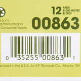 Nature Saver 00863 Nature Saver 100% Recycled White Jr. Rule Legal Pads - Jr.Legal