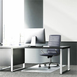 Floortex 124053EG Glaciermat&reg; Heavy Duty Glass Chair Mat for Hard Floors & Carpets - 40" x 53"