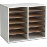 Safco Products Safco 9420GR Safco Adjustable 12-Slot Wood Literature Organizer Safco Products Safco 9420GR Safco Adjustable 12-Slot Wood Literature Organizer