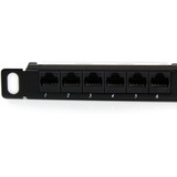 StarTech.com PANELHU24 StarTech.com 24 Port 0.5U Cat5e Patch Panel - RJ45 Ethernet Rackmount Cat 5e 110 Patch Panel