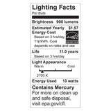 Satco Products, Inc Satco S6235CT Satco 13-watt Fluorescent T2 Spiral CFL Bulb