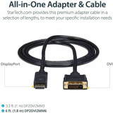StarTech.com DP2DVI2MM6 StarTech.com 6ft (1.8m) DisplayPort to DVI Cable, DisplayPort to DVI Adapter Cable, DP to DVI-D Converter, Replacement for DP2DVIMM6