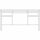 Lorell 03155 Lorell Fortress Series Double-Pedestal Teachers Desk Lorell 03155 Lorell Fortress Series Double-Pedestal Teachers Desk