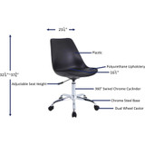 NuSparc CH303CNBK NuSparc Padded Seat Poly Task Chair