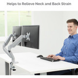 Fellowes, Inc. Fellowes 8056501 Fellowes Platinum Series Dual Monitor Arm - Silver