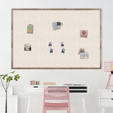 U Brands 4897U00-01 U Brands Linen Bulletin Board, 72" X 47" , Rustic Wood Frame