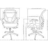 Lorell 40203 Lorell Executive Synchro Tilt Mesh Mid-back Office Chair