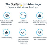 StarTech.com RK119WALLV StarTech.com 1U 19in Steel Vertical Wall Mount Equipment Rack Bracket StarTech.com RK119WALLV StarTech.com 1U 19in Steel Vertical Wall Mount Equipment Rack Bracket