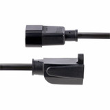 StarTech.com PAC10010PK StarTech.com 1ft (0.3m) Power Extension Cord, IEC C14 to NEMA 5-15R, 10A 125V, 18AWG, Black, Outlet Extension Cable for Network Equipment