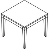Lorell 59543 Lorell Solid Wood Corner Table