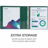 Samsill Corporation Samsill MP46458 Samsill Durable 1.5 Inch Binder, Made in the USA, D Ring Customizable Clear View Binder, Basic Assortment, 4 Pack, Each Holds 350 Page (MP46458)