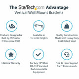 StarTech.com RK419WALLV StarTech.com 4U 19in Steel Vertical Wallmount Equipment Rack Bracket