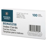 Business Source 65258 Business Source Plain Index Cards