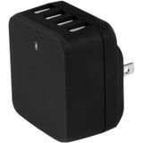 StarTech.com USB4PACBK StarTech.com Travel USB Wall Charger &acirc;&euro;" 4 Port &acirc;&euro;" Black &acirc;&euro;" Universal Travel Adapter &acirc;&euro;" International Power Adapter &acirc;&euro;" USB Charger