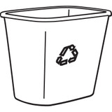 Rubbermaid Commercial Products Rubbermaid Commercial 295573BE Rubbermaid Commercial 13 QT Standard Deskside Recycling Wastebasket