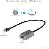 StarTech.com MDP2HDEC StarTech.com Mini DisplayPort to HDMI Adapter, mDP to HDMI Adapter Dongle, 1080p, Mini DP 1.2 to HDMI Video Converter, 12" Long Cable