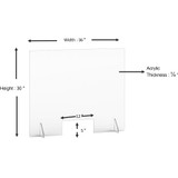 Lorell 55685 Lorell Social Distancing Barrier w/Pass-Through Cutout Lorell 55685 Lorell Social Distancing Barrier w/Pass-Through Cutout