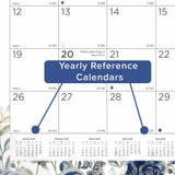 Dominion Blueline, Inc Blueline C194128 Blueline Abstract Floral Monthly Desk Pad Dominion Blueline, Inc Blueline C194128 Blueline Abstract Floral Monthly Desk Pad