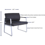 Lorell 66997 Lorell Healthcare Reception Big & Tall Sled Base Guest Chair