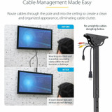 StarTech.com FLATPNLCEIL StarTech.com TV Ceiling Mount, Full-Motion Hanging Single Screen Vesa Mount for 32"-75" TVs / Displays - Height Adjustable Telescopic Pole