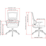 Lorell 81988 Lorell Mid-back Mesh Chair