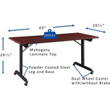 Lorell 60740 Lorell Mobile Folding Training Table Lorell 60740 Lorell Mobile Folding Training Table