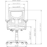 Lorell 62001 Lorell Conjure Executive Mesh Mid-back Chair