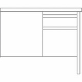 Lorell 03140 Lorell Fortress Series Right-pedestal Return