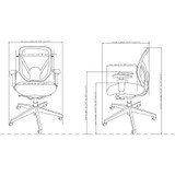 Lorell 20017 Lorell Executive Self-tilt Mesh Mid-back Office Chair