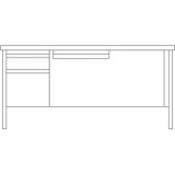 Lorell 03129 Lorell Fortress Series Left-pedestal Desk Lorell 03129 Lorell Fortress Series Left-pedestal Desk
