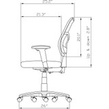 Lorell 85563 Lorell Mid-back Mesh Office Chair